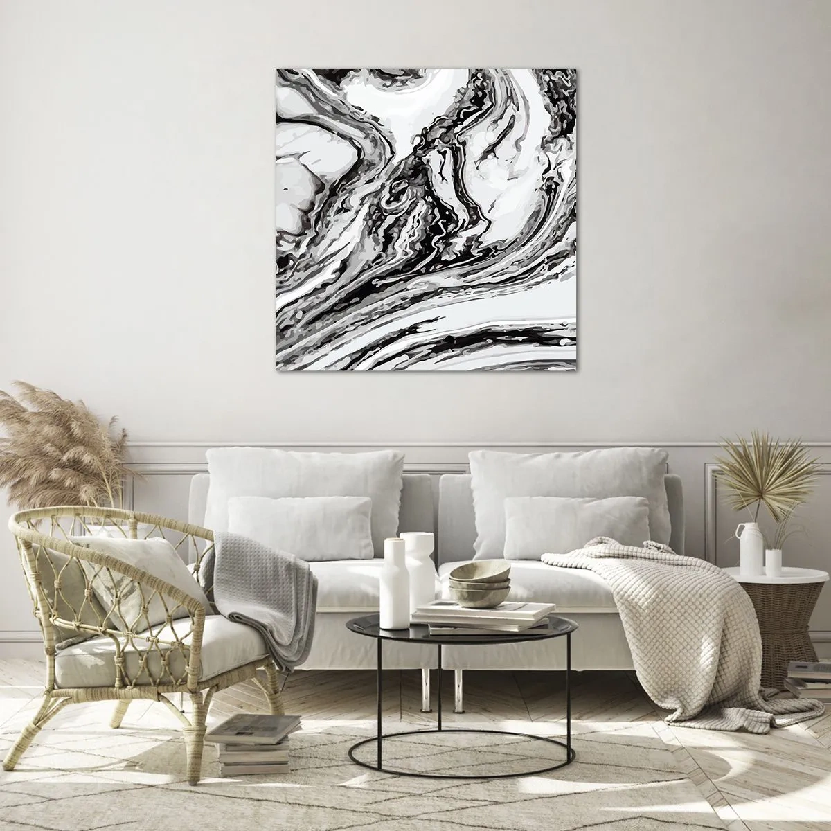 Glass picture - At the Beginning There Was Chaos - 50x50 cm