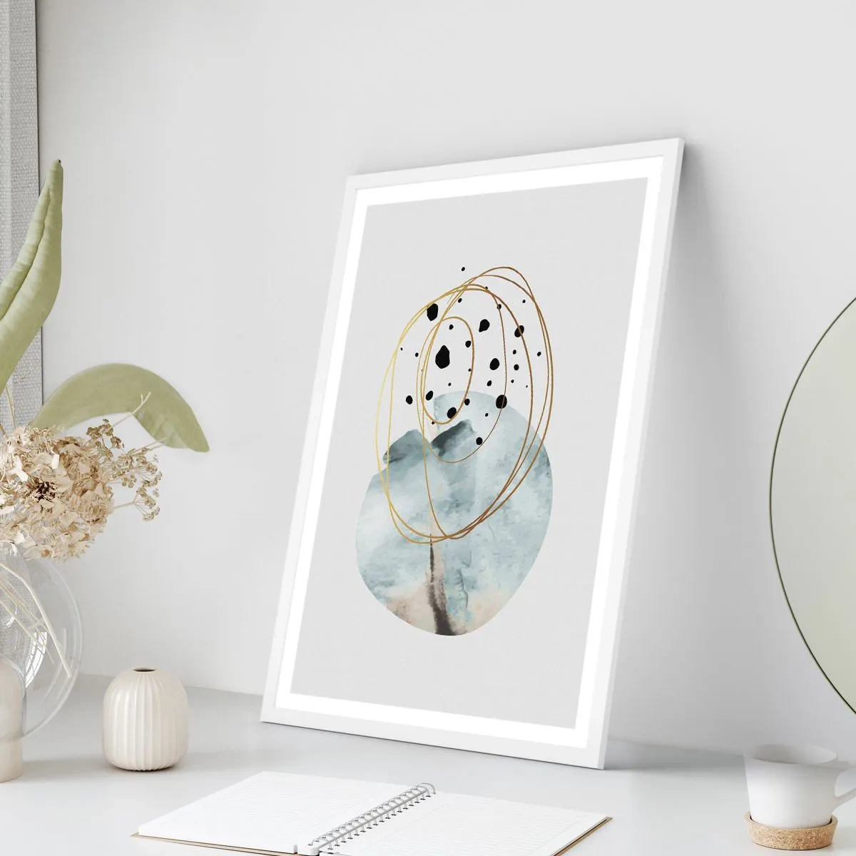 Poster in white frmae - In the Embrace of Space - 40x50 cm