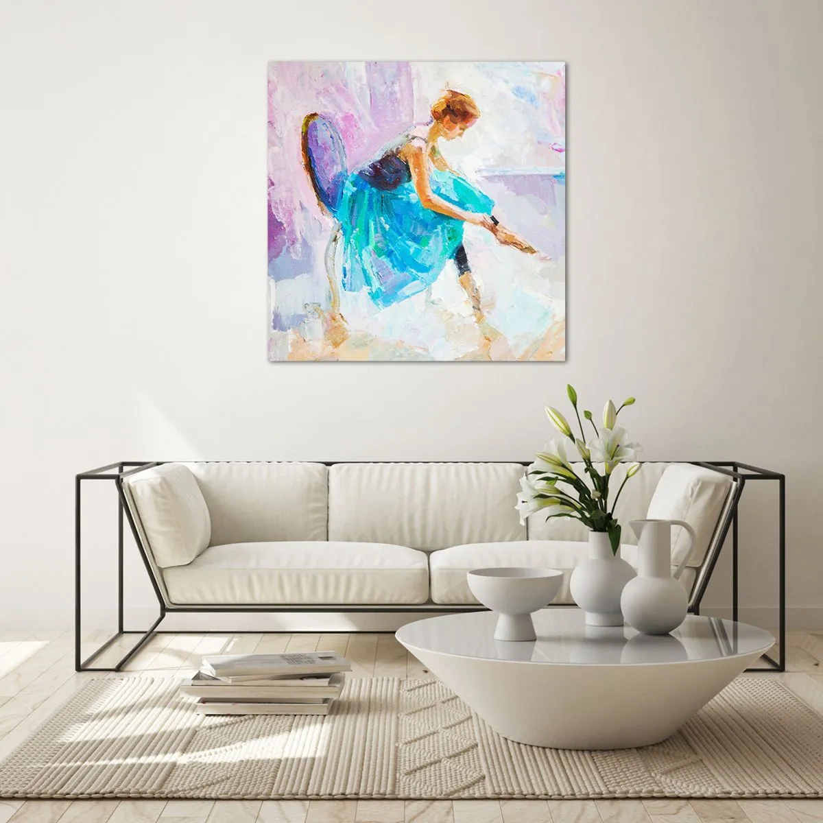 Glass picture - Unspeakable Grace, Subtle Charm - 40x40 cm