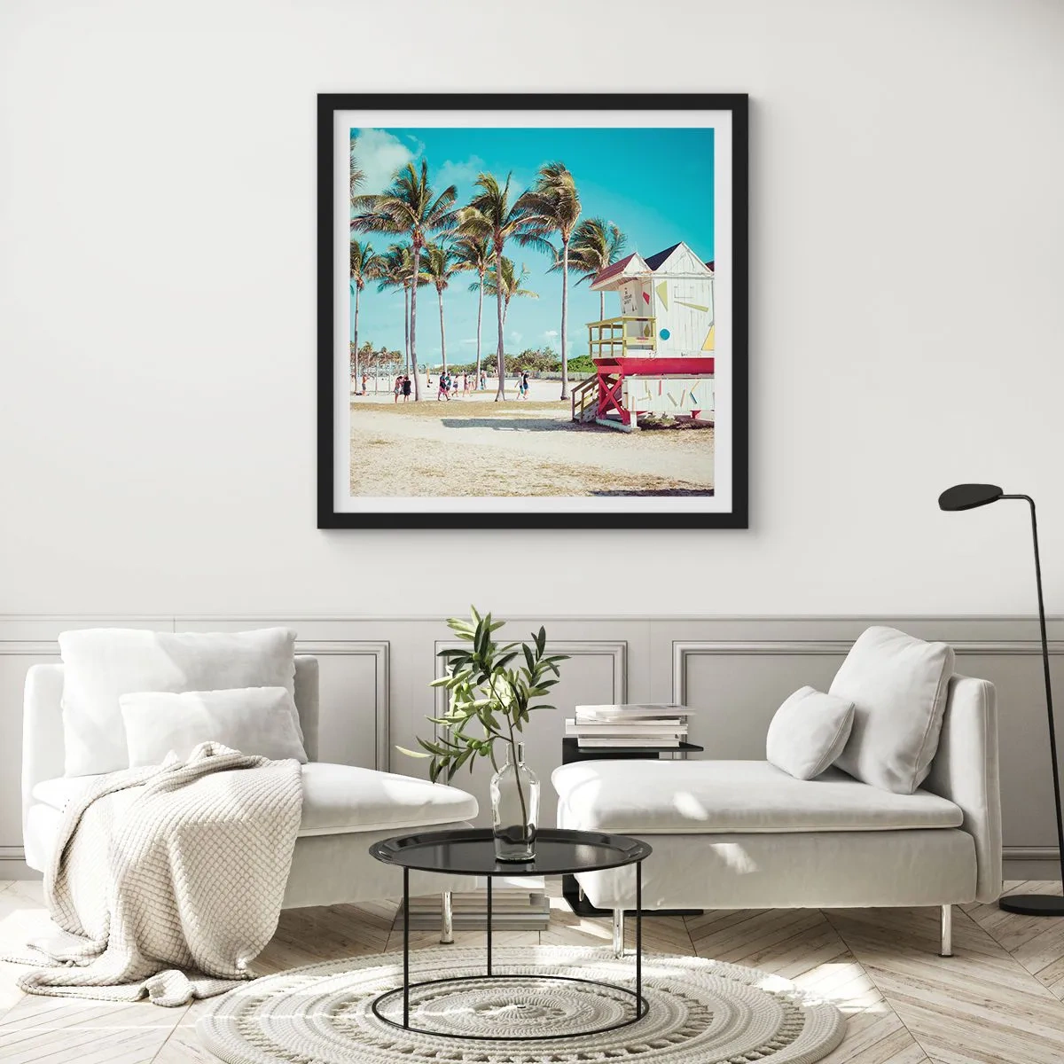 Poster in black frame - Beautiful Day before You - 40x40 cm