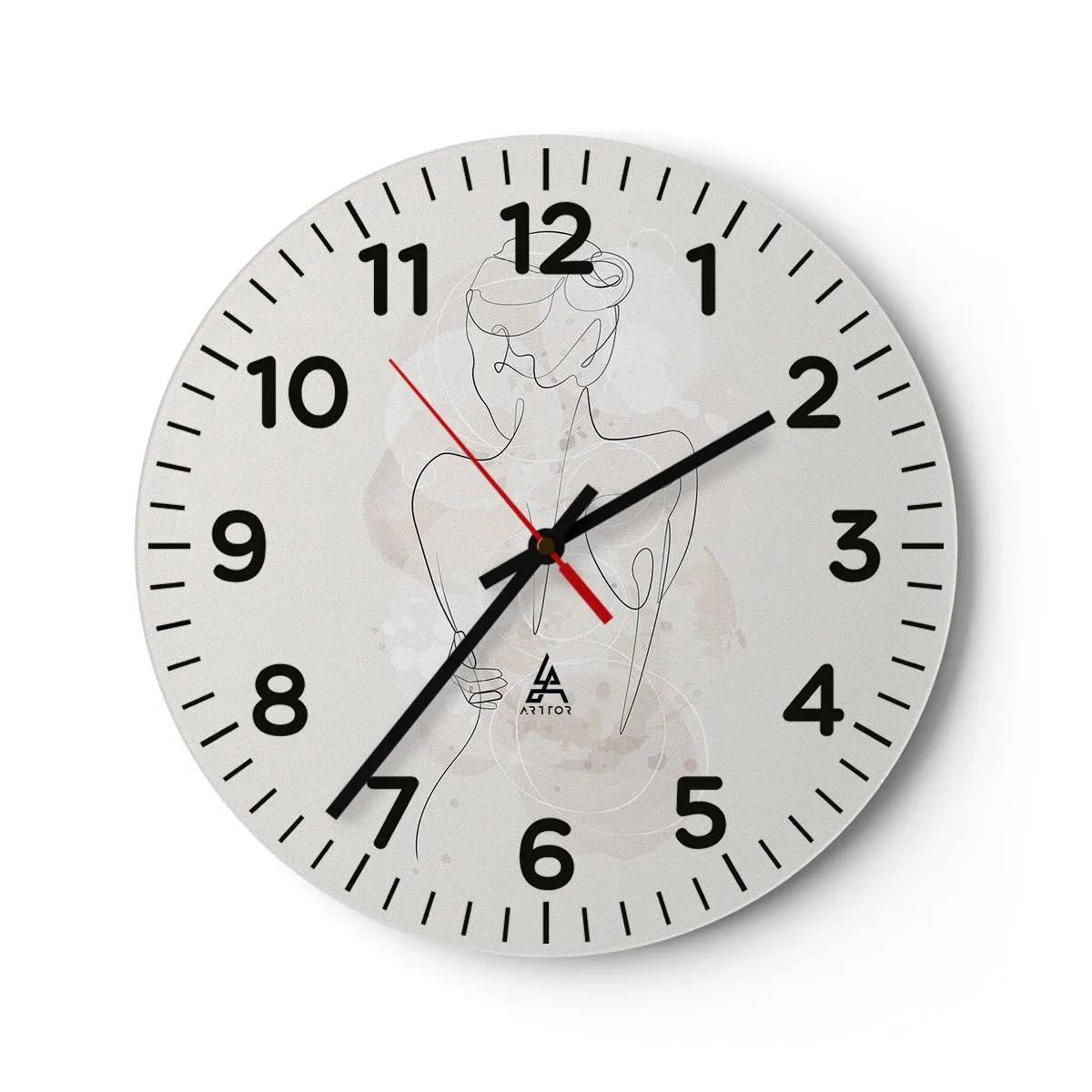 Wall clock - Clock on glass - Like a Sensitive Instrument - 30x30 cm