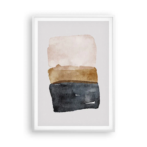 Poster in white frmae - Composition of the Colours of the Soil - 70x100 cm