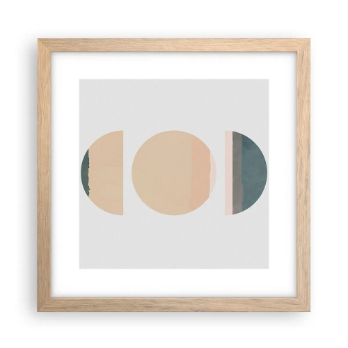 Poster in light oak frame - Wheel after a Wheel - 30x30 cm