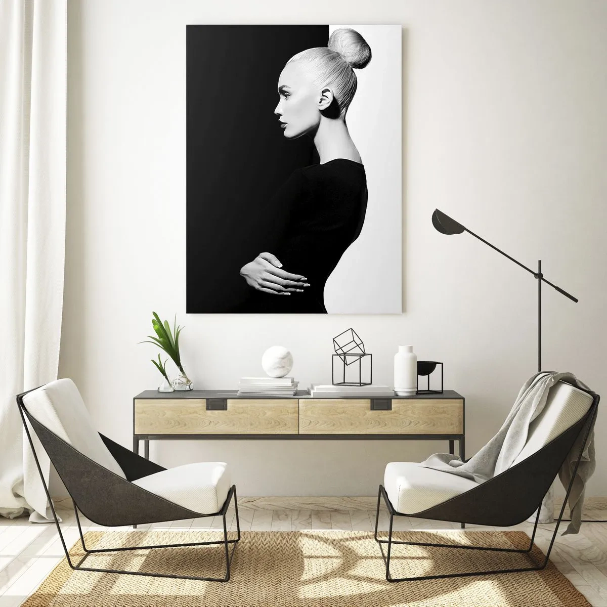 Glass picture - Simply a Woman - 50x70 cm