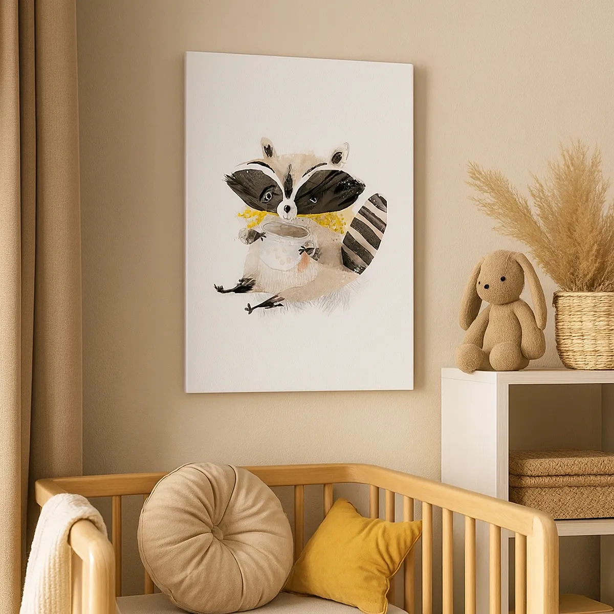 Canvas picture - My Friend Raccoon - 50x70 cm