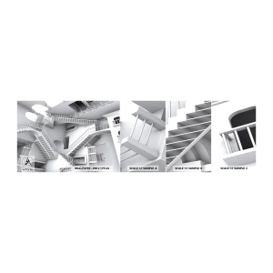 Photo Wallpaper Sample Self-Adhesive Deluxe Sticker - Paradoxes of Space - Abstraction, 3D, Architecture - 100x30 cm
