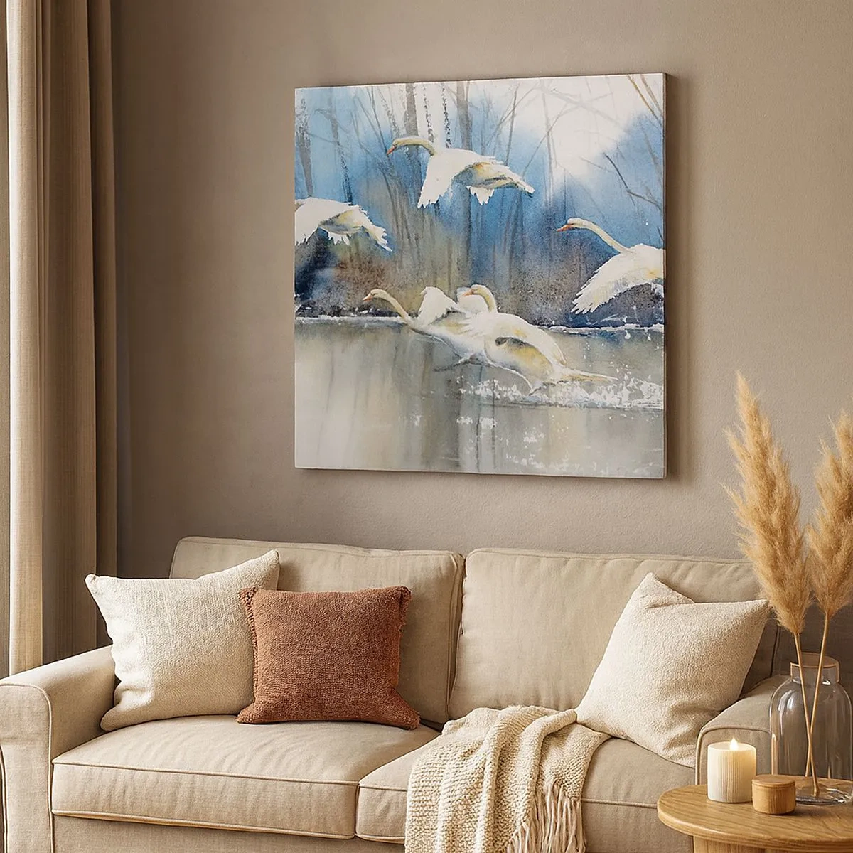 Canvas picture - Like in a Fairy Tale about Wild Swans - 30x30 cm
