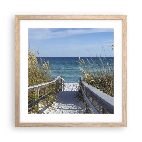 Poster in light oak frame - In the Sun, out in the Wind - 40x40 cm