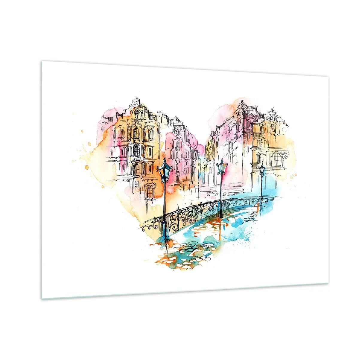 Glass picture - Heart of a City - 100x70 cm
