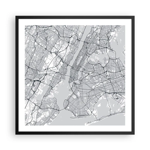Poster in black frame - Anatomy of Metropolis - 60x60 cm