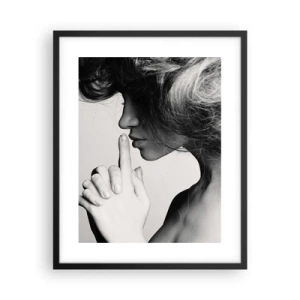 Poster in black frame - Listening to Herself - 40x50 cm