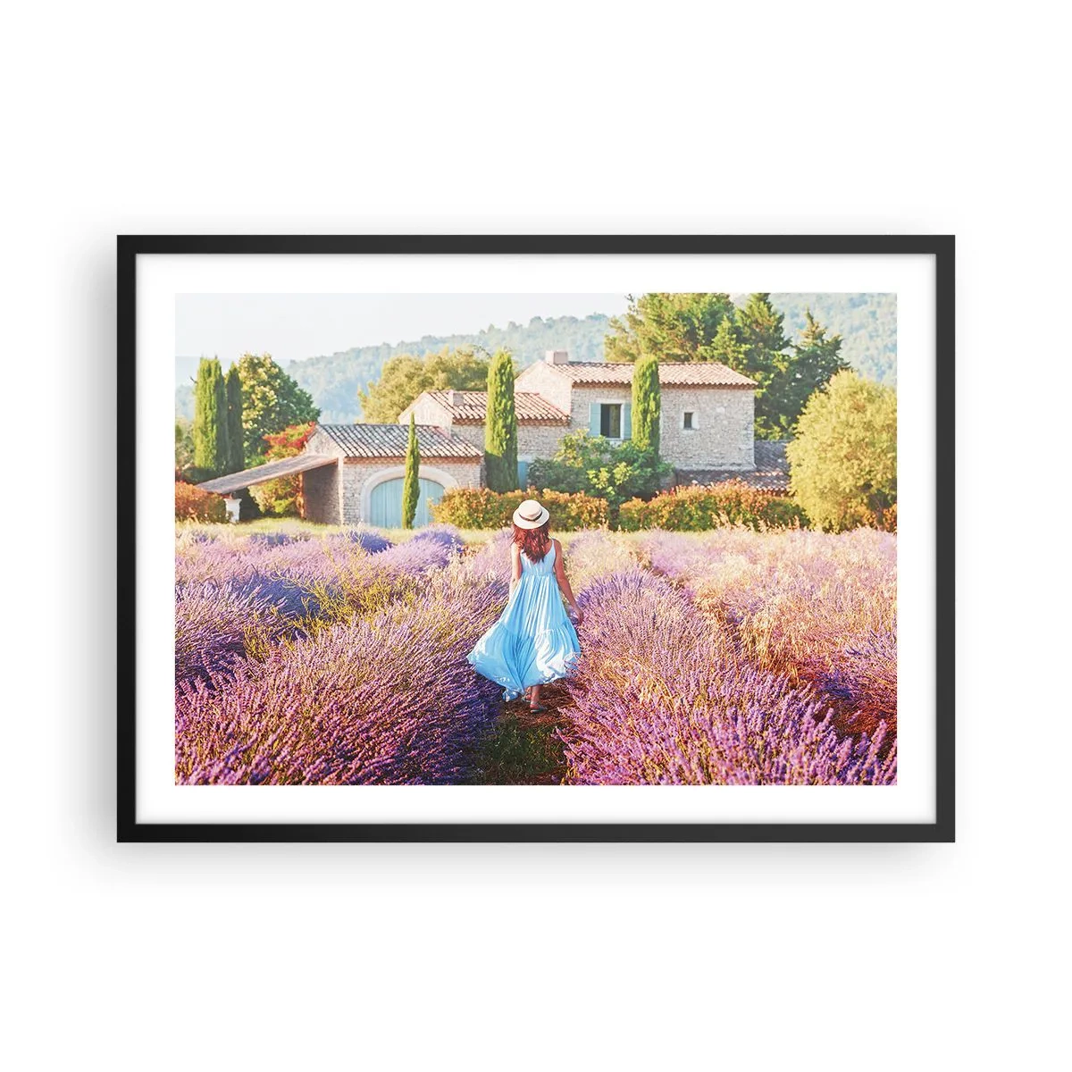 Poster in black frame - Lavender Girl - 70x50 cm