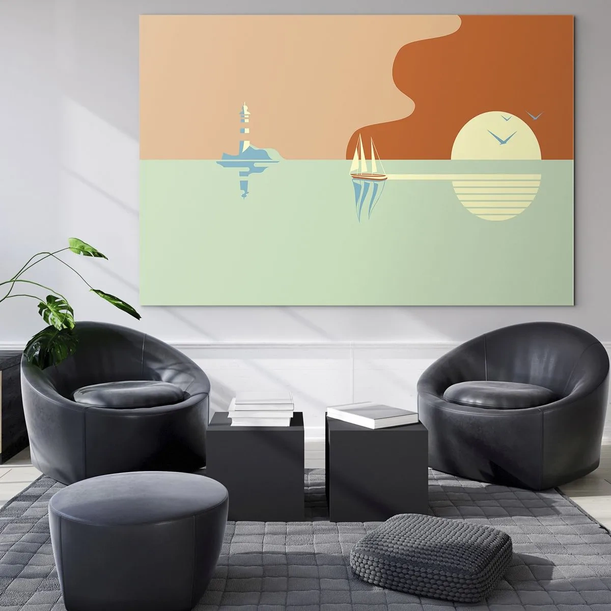 Glass picture - Ideal Sea Landscape - 120x80 cm
