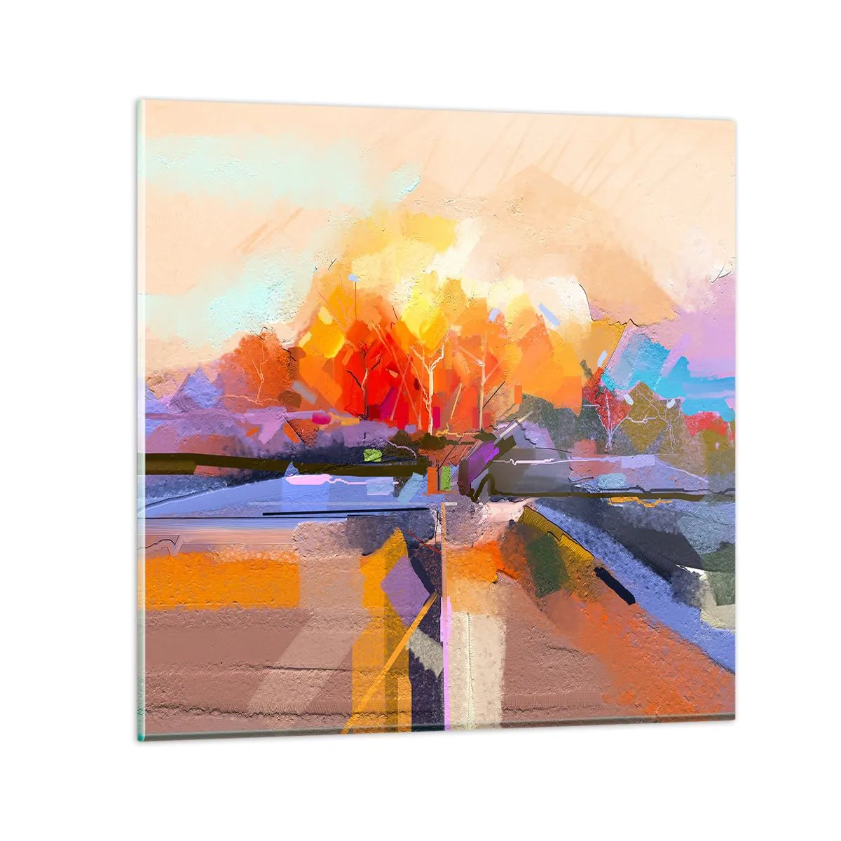 Glass picture - Autumn Has Arrived - 30x30 cm