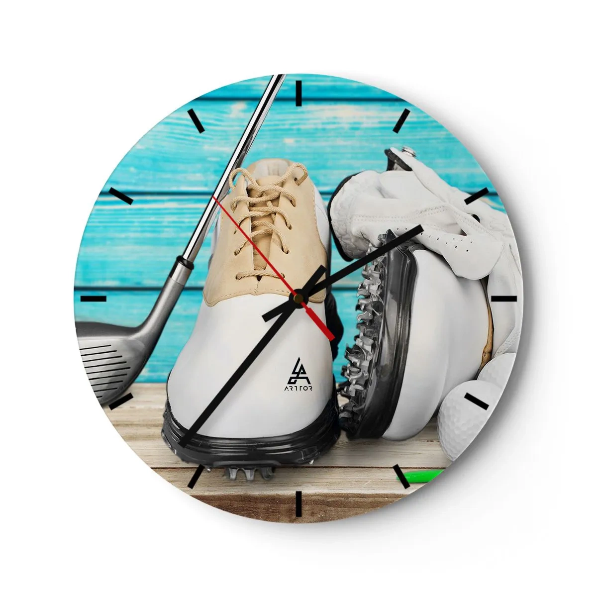 Wall clock - Clock on glass - Everything Is Ready - 40x40 cm