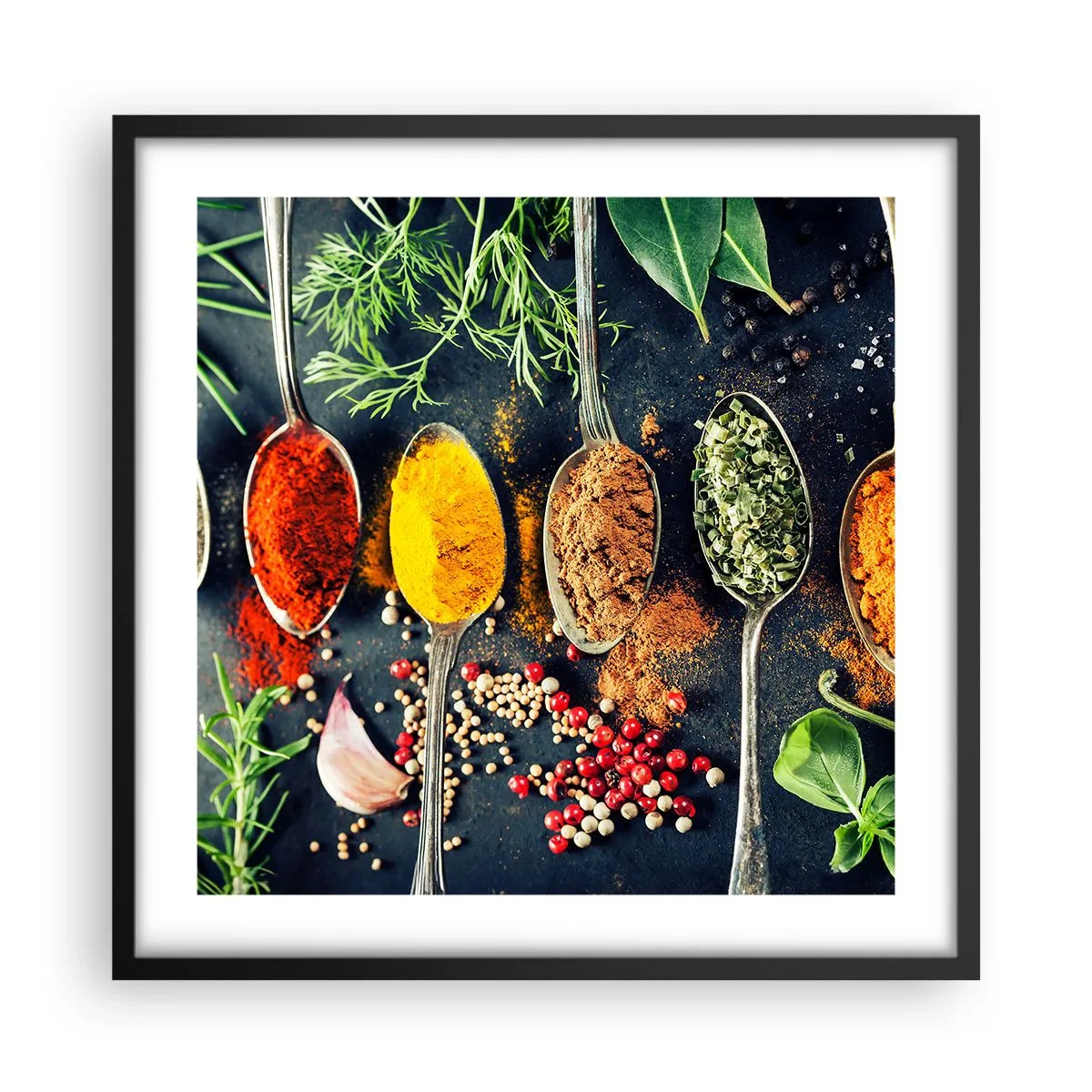 Poster in black frame - Culinary Magic - 50x50 cm