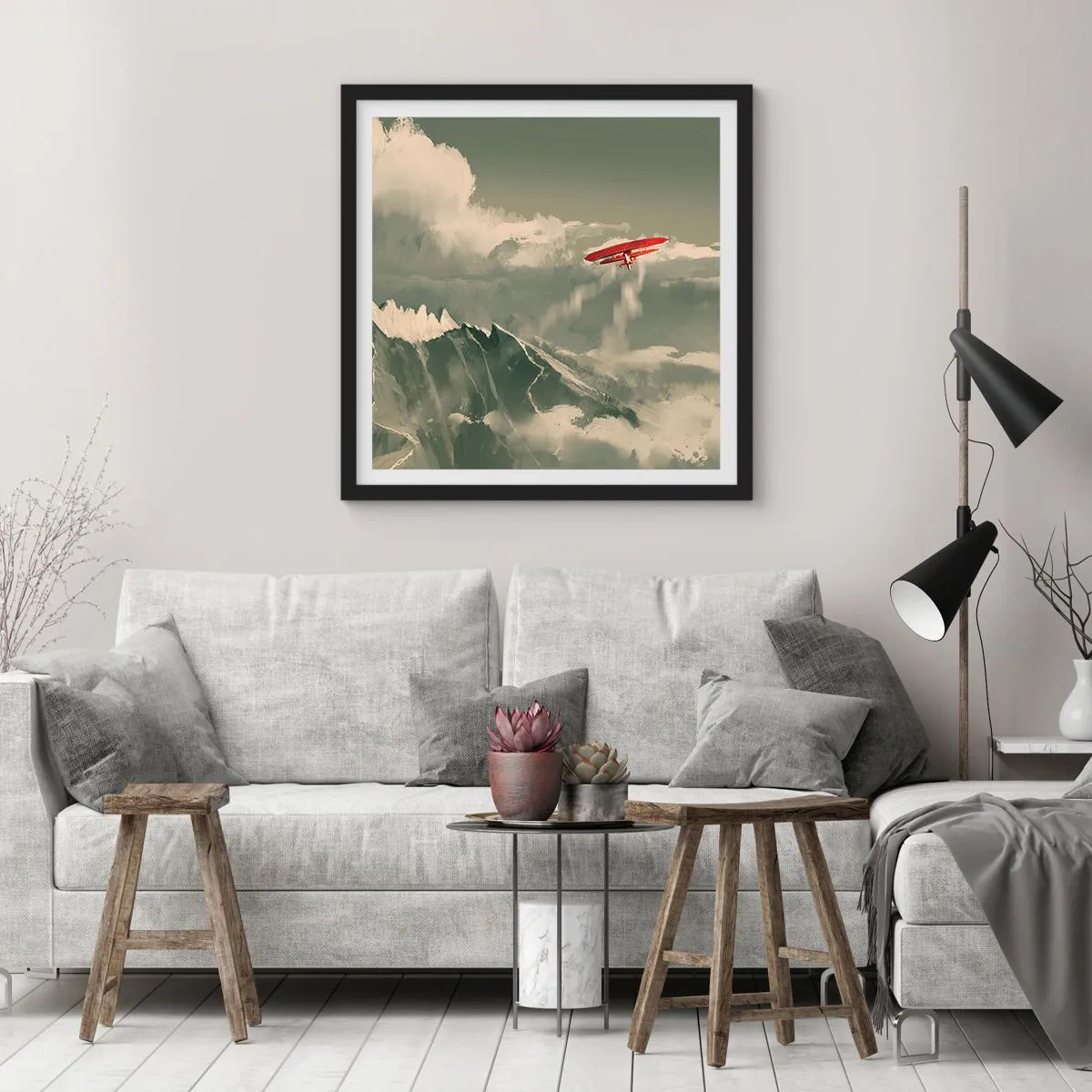 Poster in black frame - Fearless Pioneer - 60x60 cm