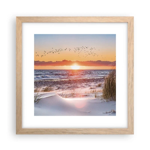 Poster in light oak frame - Horizontal Landscape - 30x30 cm