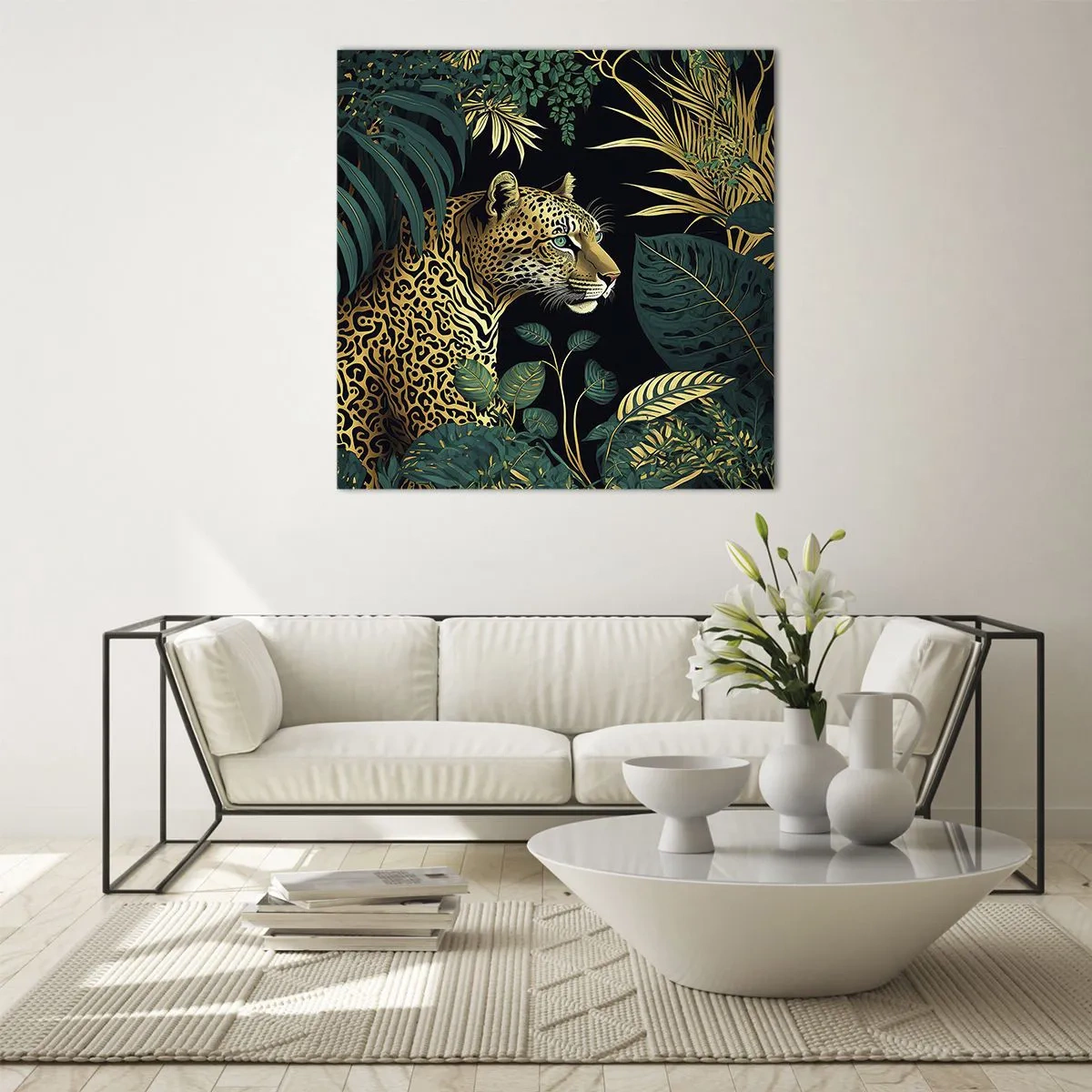 Glass picture - Host in the Jungle - 70x70 cm