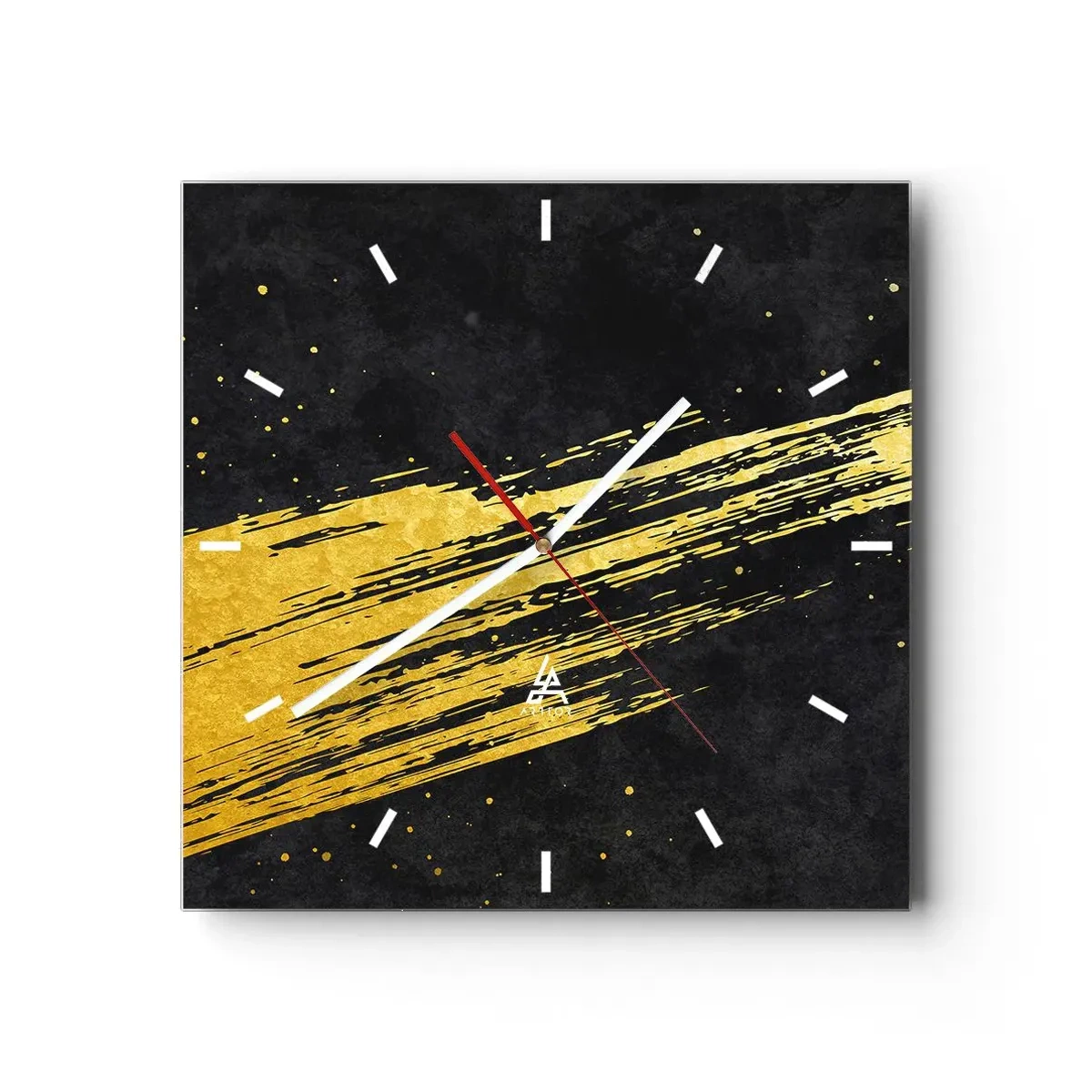 Wall clock - Clock on glass - Jump to the Outer Space - 30x30 cm