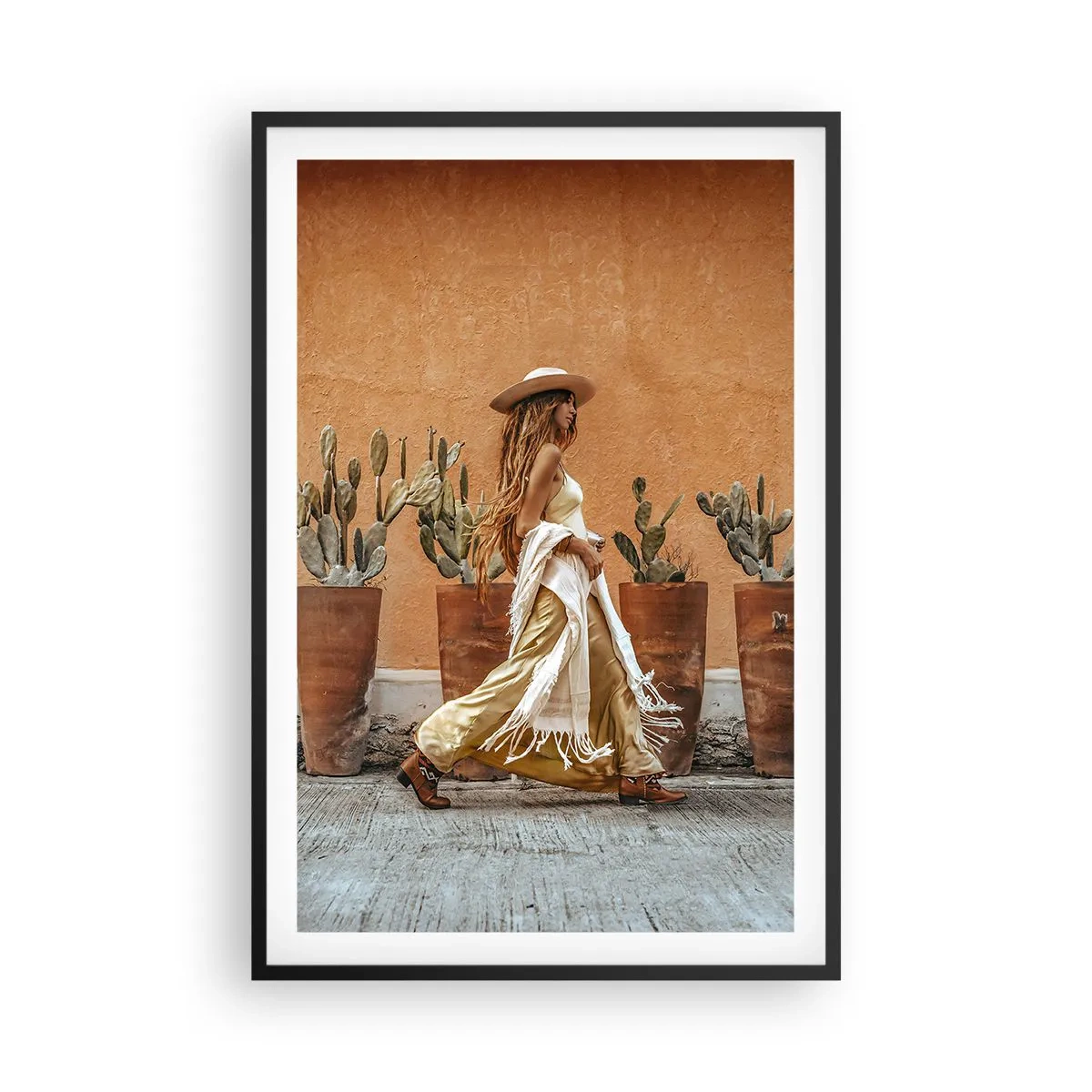 Poster in black frame - Hippie Style - 61x91 cm