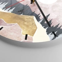 Clock face with lines