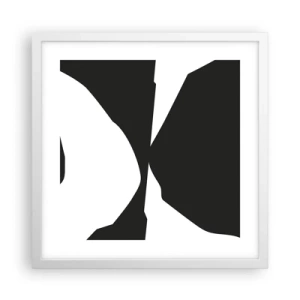 Poster in white frmae - Positive - Negative - 40x40 cm
