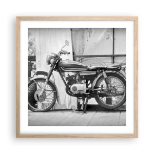 Poster in light oak frame - Classics above All - 50x50 cm