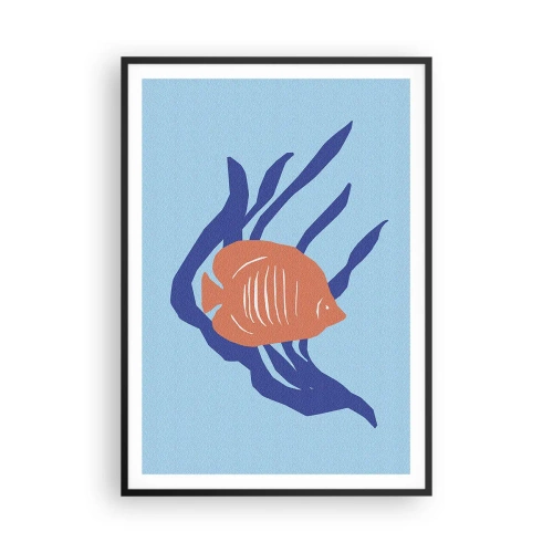 Poster in black frame - Coral Waters Mixture - 70x100 cm