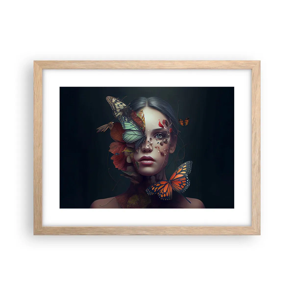 Poster in light oak frame - Wonderful Metamorphosis - 40x30 cm