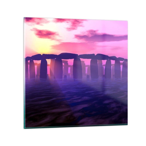 Glass picture - Secret at a Foggy Dawn - 30x30 cm