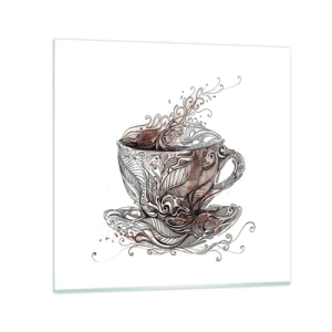 Glass picture - Tea Time - 30x30 cm