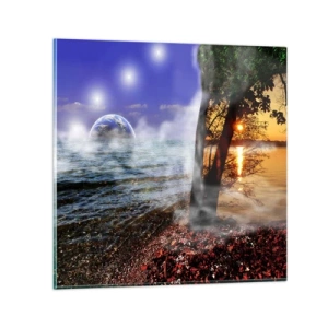 Glass picture - Surrealistic Landscape - Unity of Nature - 70x70 cm