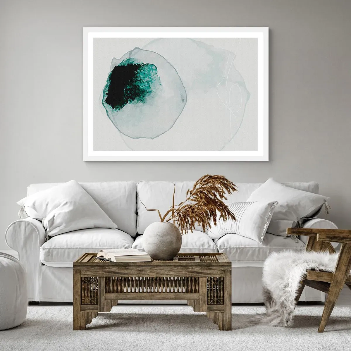 Poster in white frmae - In a Waterdrop - 40x30 cm