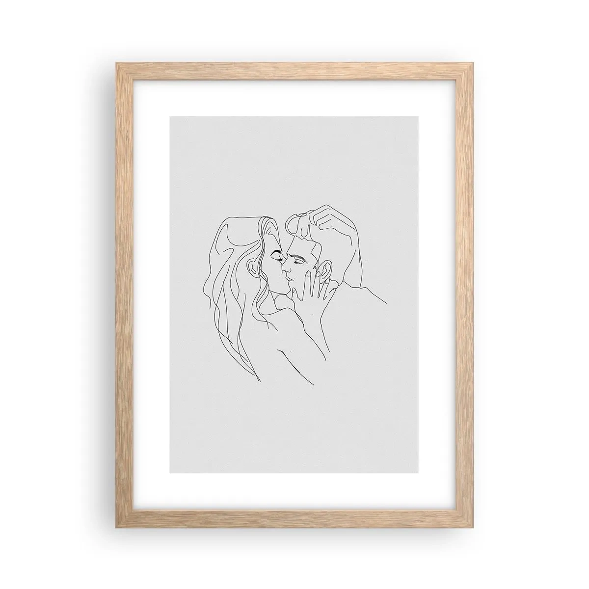 Poster in light oak frame - With the Same Line - 30x40 cm