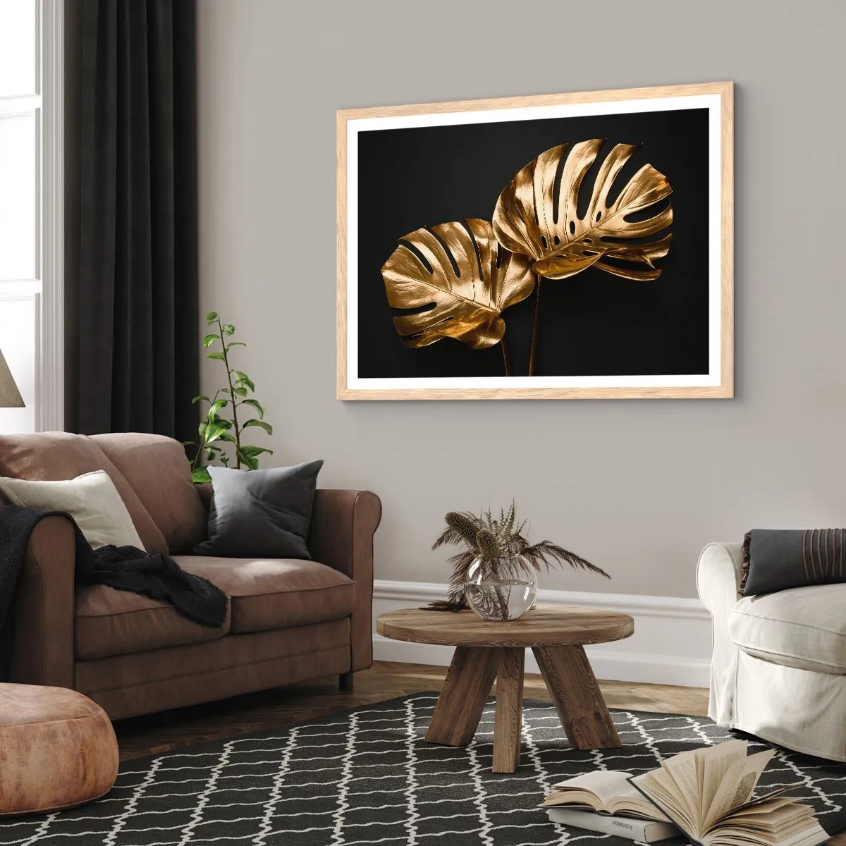 Poster in light oak frame - Tresaures of Nature - 100x70 cm