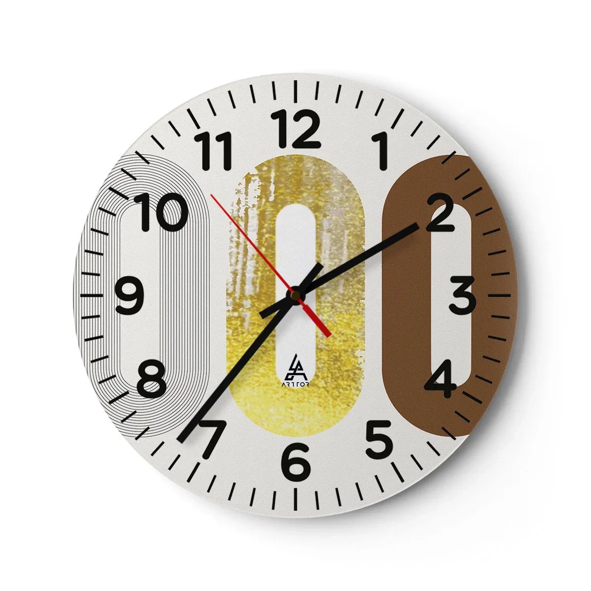 Wall clock - Clock on glass - Ooo! - 30x30 cm