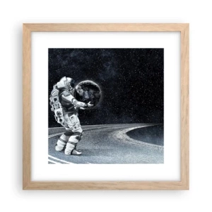 Poster in light oak frame - On the Milky Way - 30x30 cm