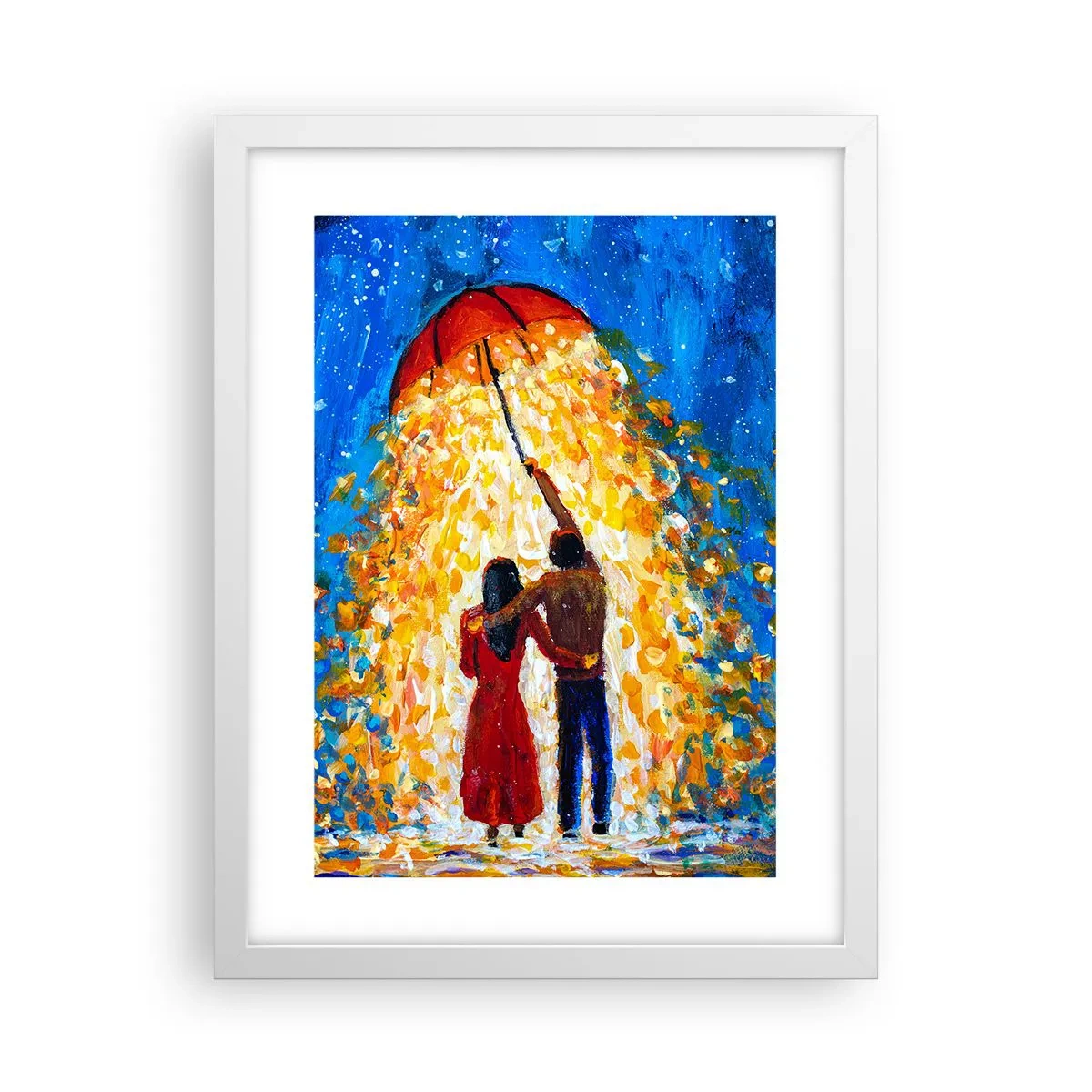 Poster in white frmae - Magic of a Rainy Evening? - 30x40 cm