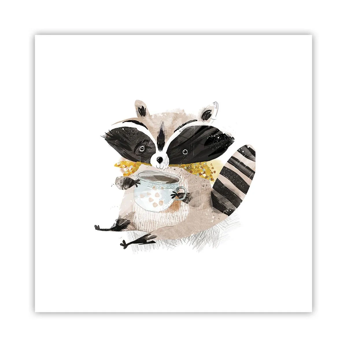 Poster - My Friend Raccoon - 30x30 cm