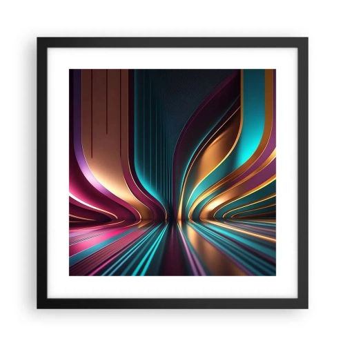 Poster in black frame - Architecture of Light - 40x40 cm