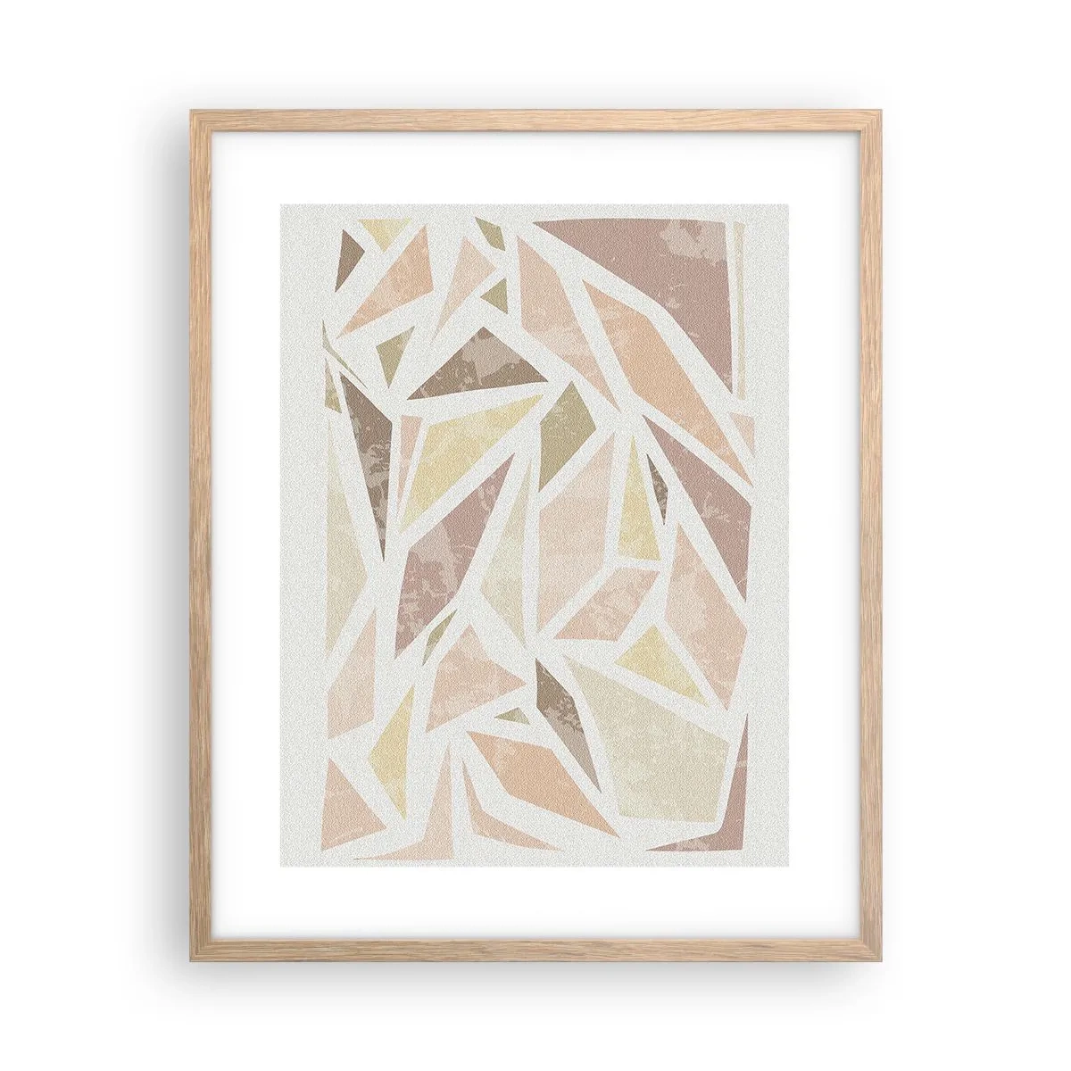 Poster in light oak frame - Stained Glass Composition - 40x50 cm