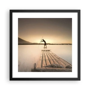 Poster in black frame - Before Rest - 40x40 cm