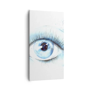 Canvas picture - Immerse in those Blue Eyes - 55x100 cm