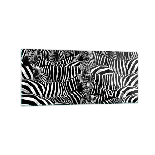 Glass picture - Striped Group Portrait - 120x50 cm