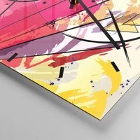 Clock face with lines