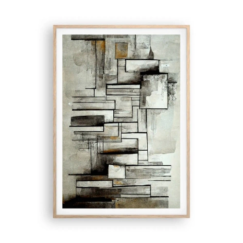 Poster in light oak frame - Power of Simplicity - 70x100 cm