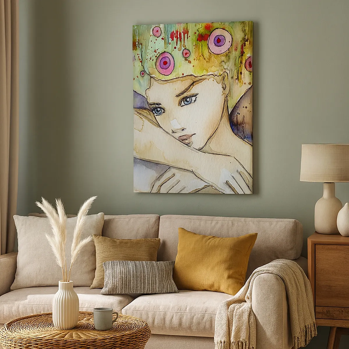 Canvas picture - Butterfly Princess - 50x70 cm