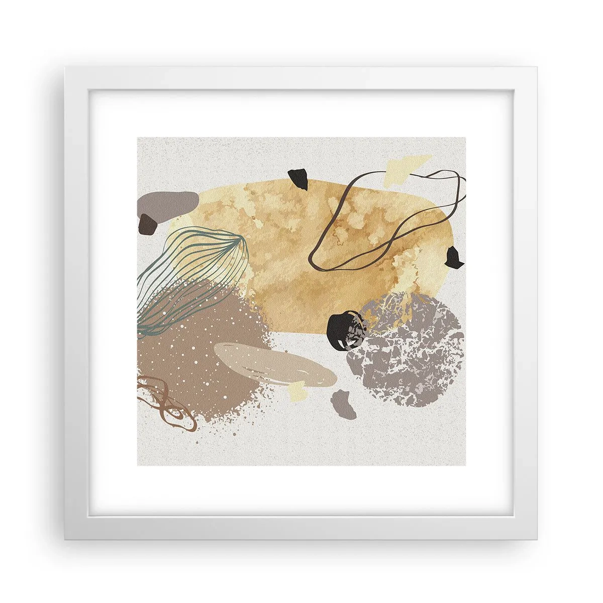 Poster in white frmae - Applied Splashing - 30x30 cm