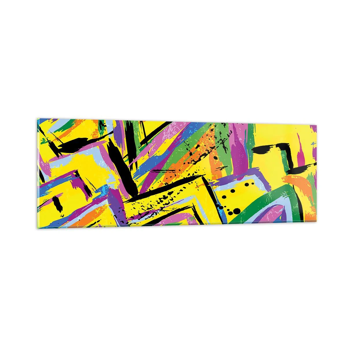 Glass picture - Screaming from Joy - 90x30 cm